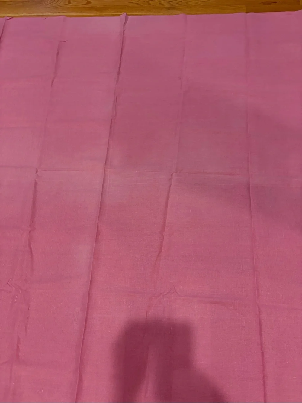 Soft Pink Linen tablecloth - Folded , approximately 86